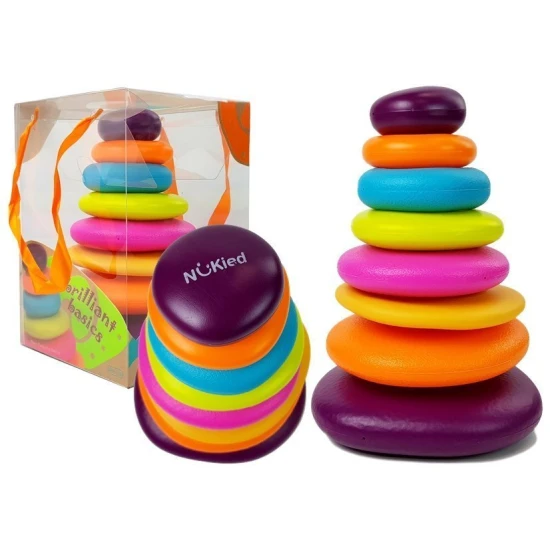 Spalvota žiedų piramidė kūdikiui