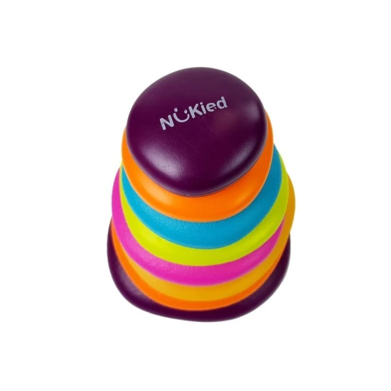 Spalvota žiedų piramidė kūdikiui