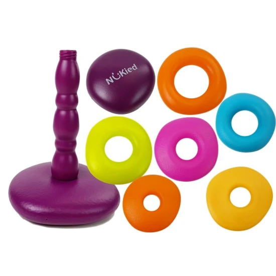 Spalvota žiedų piramidė kūdikiui