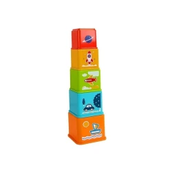 Piramidė su transporto priemonių paveikslėliais kūdikiams