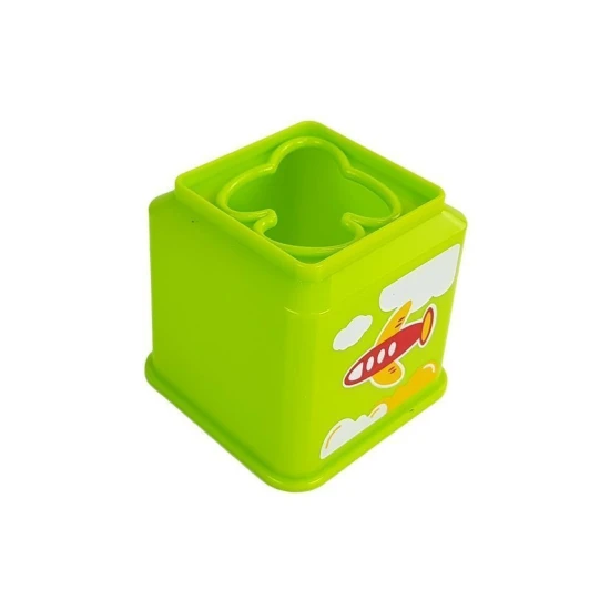 Piramidė su transporto priemonių paveikslėliais kūdikiams