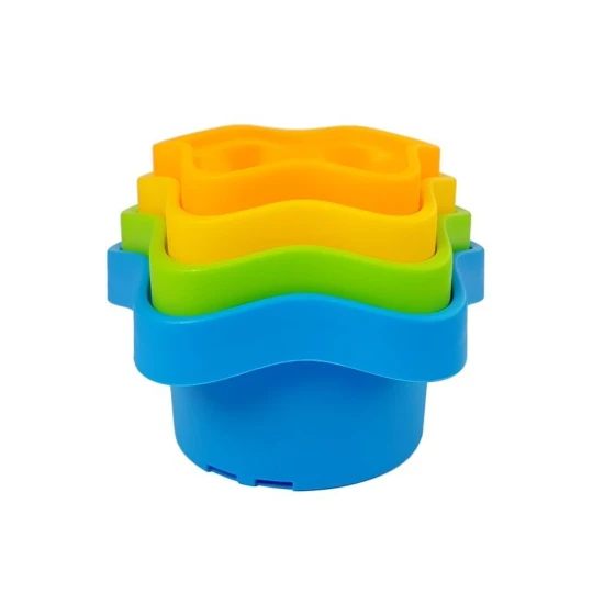 Piramidė iš puodelių kūdikiams „Žvaigždės“