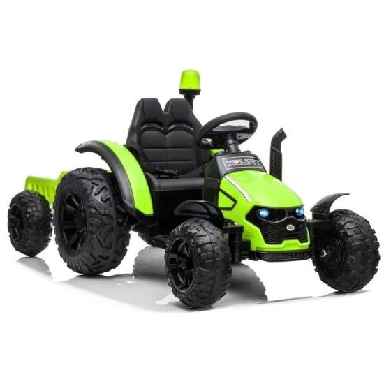 Akumuliatorinis žalias traktorius su priekaba HZB-200