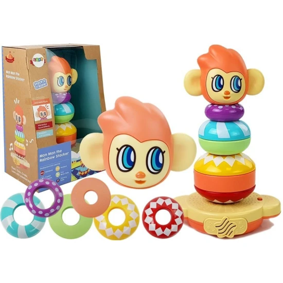 Edukacinė beždžionių piramidė su garsais