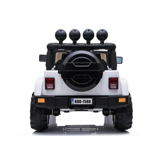 Baltas akumuliatorinis automobilis BRD-7588 Elektrinės mašinėlės vaikams