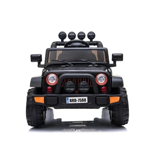 Juodas akumuliatorinis automobilis BRD-7588 Elektrinės mašinėlės vaikams