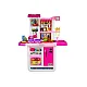 Pink kitchen with pots, food Household appliances, kitchens