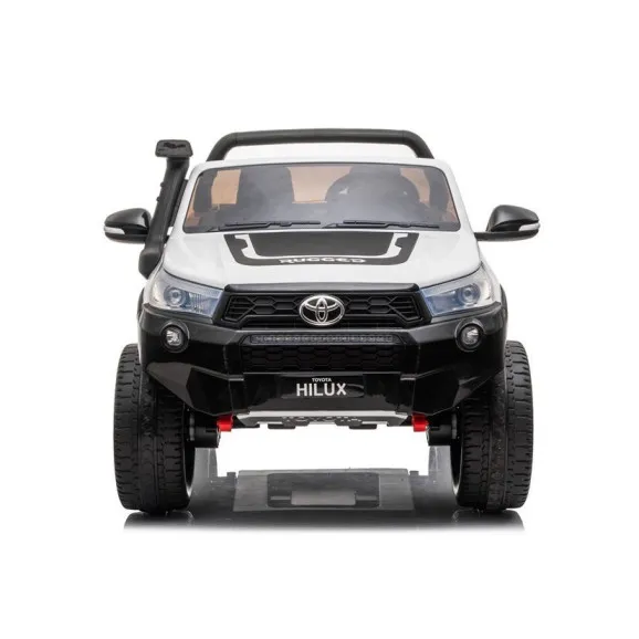 Baltas elektrinis vaikiškas automobilis Toyota Hilux
