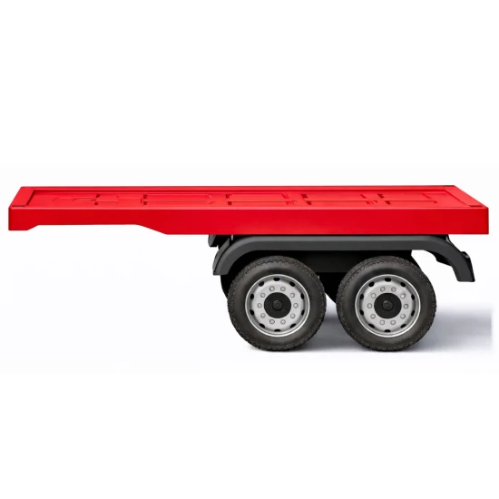 Raudona priekaba vilkikui HL358 Puspriekabės