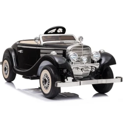 Juodas elektrinis automobilis Mercedes 540K