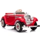 Raudonas akumuliatorinis retro automobilis Mercedes 540K