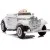 Baltas akumuliatorinis retro automobilis Mercedes 540K