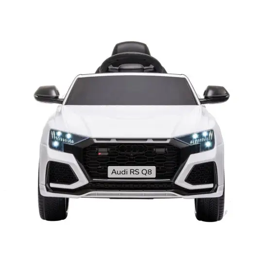 Baltas Audi RS Q8 akumuliatorinis automobilis Elektrinės mašinėlės vaikams