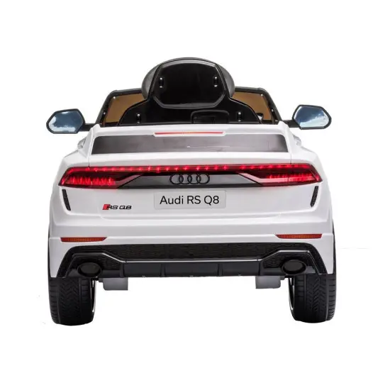Baltas Audi RS Q8 akumuliatorinis automobilis Elektrinės mašinėlės vaikams