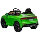 Žalias Audi RS Q8 akumuliatorinis automobilis Elektrinės mašinėlės vaikams