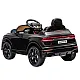 Juodas Audi RS Q8 automobilis su akumuliatoriumi Elektrinės mašinėlės vaikams