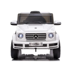 Akumuliatorinis baltas automobilis Mercedes G500