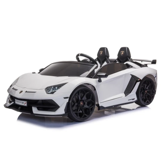 Baltas elektrinis Lamborghini Aventador SX2028 automobilis Elektrinės mašinėlės vaikams