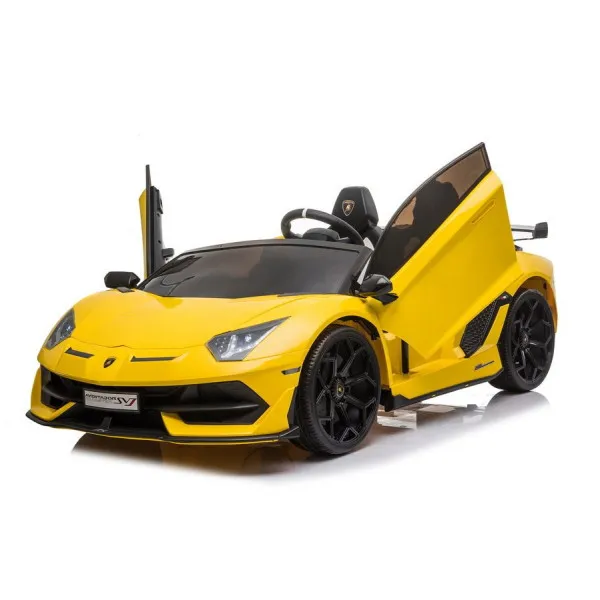 Geltonas elektrinis Lamborghini Aventador SX2028 automobilis Automobiliai