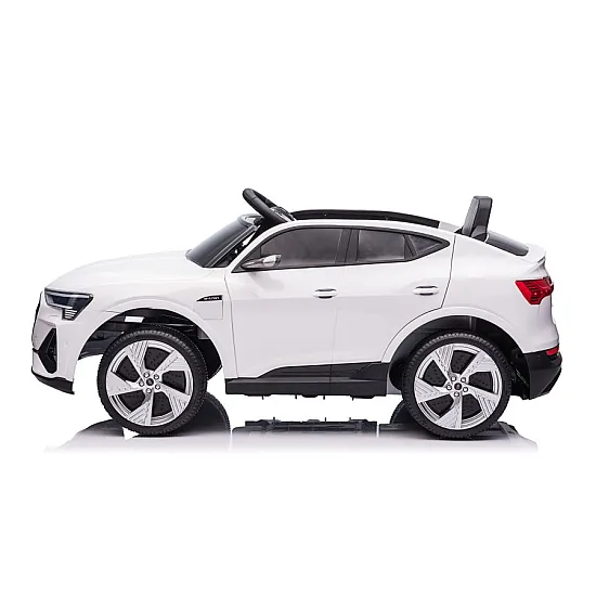 Baltas elektrinis Audi E-Tron automobilis QLS-6688 Elektrinės mašinėlės vaikams