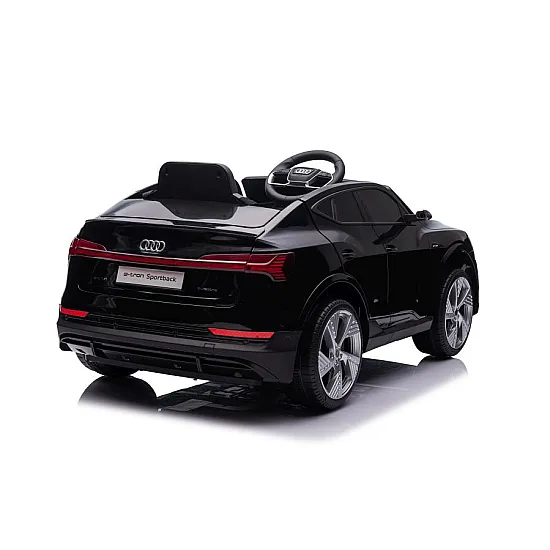 Juodas elektrinis Audi E-Tron automobilis QLS-6688 Elektrinės mašinėlės vaikams