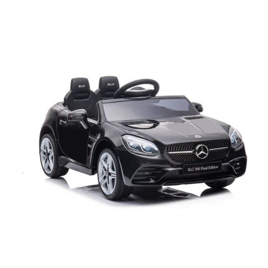 Elektrinis juodas automobilis Mercedes SLC 300