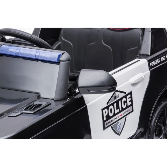 Juodas elektrinis policijos automobilis BBH-021 Automobiliai