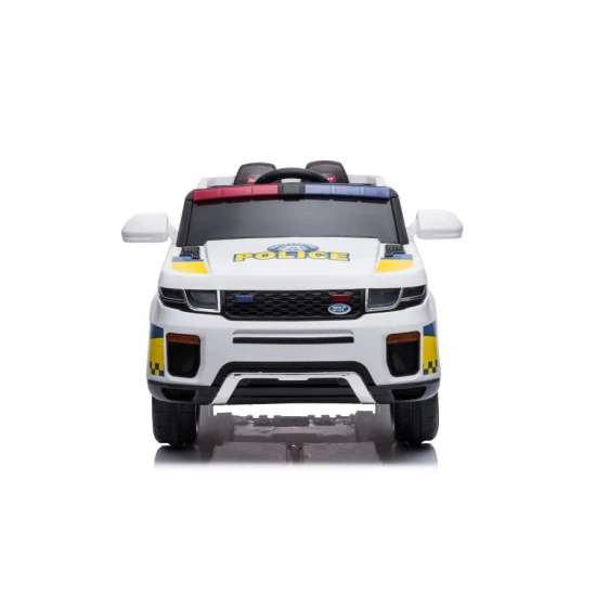 Baltas elektrinis policijos automobilis BBH-021 Elektrinės mašinėlės vaikams