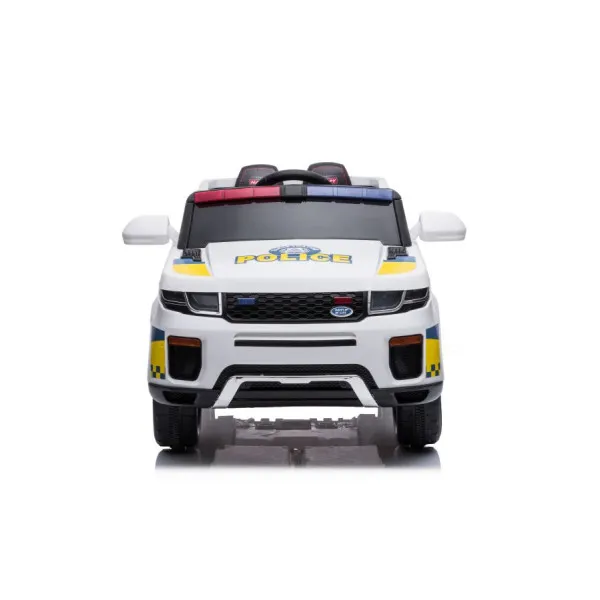 Baltas elektrinis policijos automobilis BBH-021 Elektrinės mašinėlės vaikams