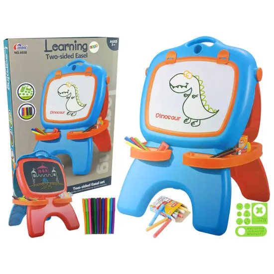 Mėlyna/raudona dvipusė magnetinė lenta Magnetinės lentos ir magnetai