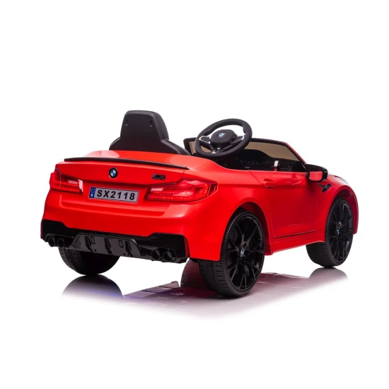 Raudonas akumuliatorinis automobilis BMW M5 DRIFT Elektrinės mašinėlės vaikams