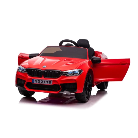Raudonas akumuliatorinis automobilis BMW M5 DRIFT Elektrinės mašinėlės vaikams