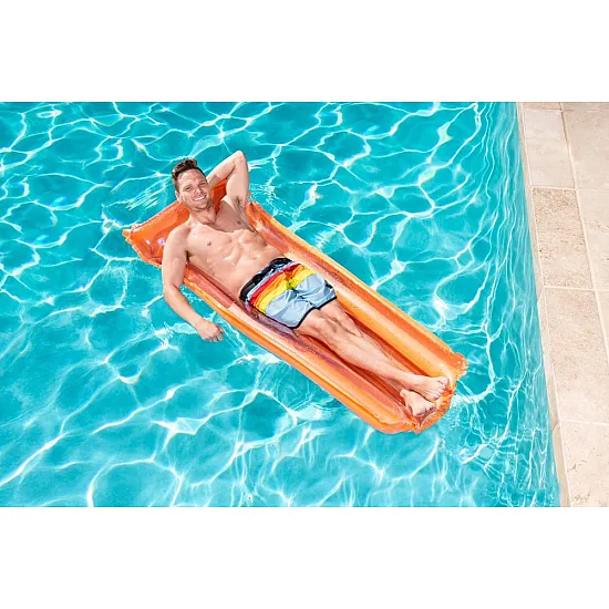 Plaukimo pripučiamas oranžinis čiužinys 183 x 76 cm Bestway 44013
