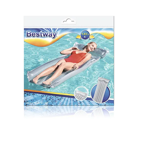 Pripučiamas pilkas čiužinys 183 x 76 cm Bestway 44013