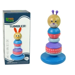 Edukacinė medinė meškiuko piramidė