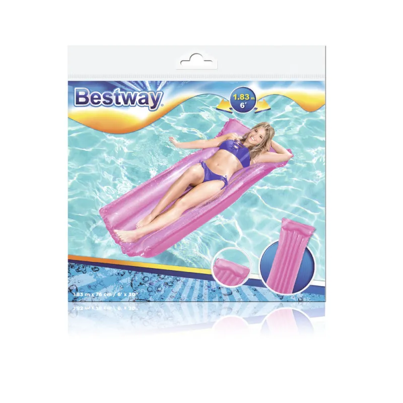 Надувной розовый матрас 183 x 76 см Bestway 44013