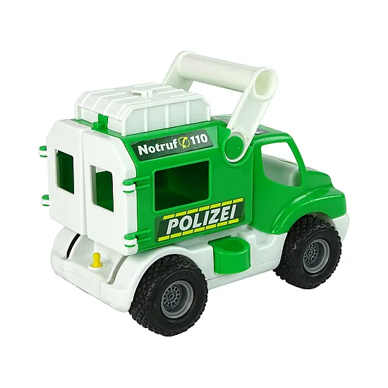 Žalias policijos automobilis