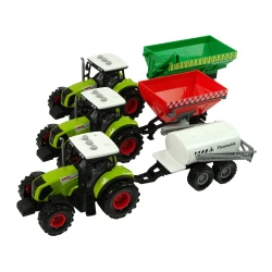 Trijų traktorių rinkinys su priedais