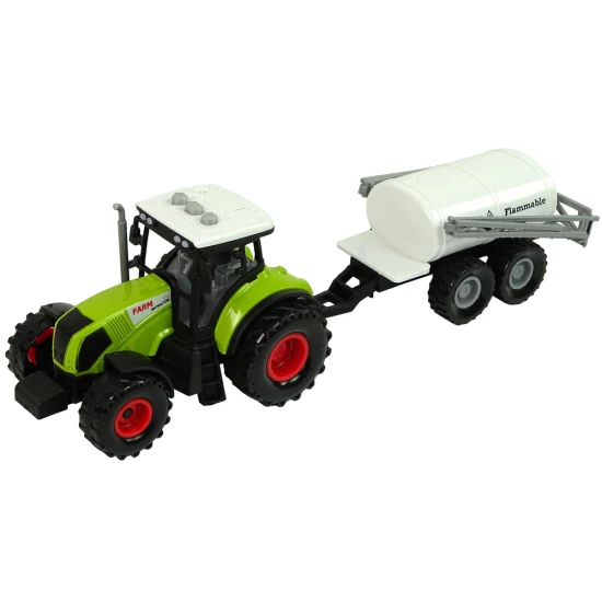 Trijų traktorių rinkinys su priedais Žaisliniai automobiliai
