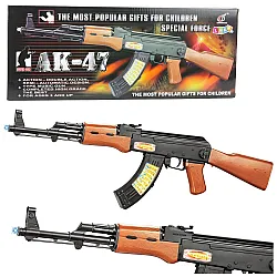 Juodas-rudas AK-47 žaislinis šautuvas vaikams