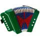 Žalias akordeonas jaunam muzikantui Muzikos instrumentai