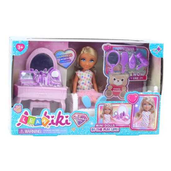 Lėlės rinkinys su lova ir veidrodžiu Lėlės ir žaidimų rinkiniai