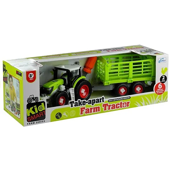 Assembly Tractor with Opened Trailer 43 cm Žaisliniai automobiliai