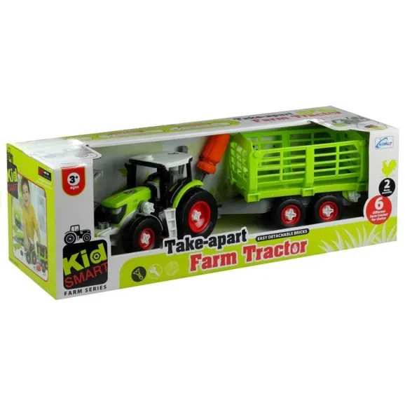 Assembly Tractor with Opened Trailer 43 cm Žaisliniai automobiliai