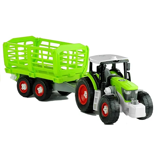 Assembly Tractor with Opened Trailer 43 cm Žaisliniai automobiliai