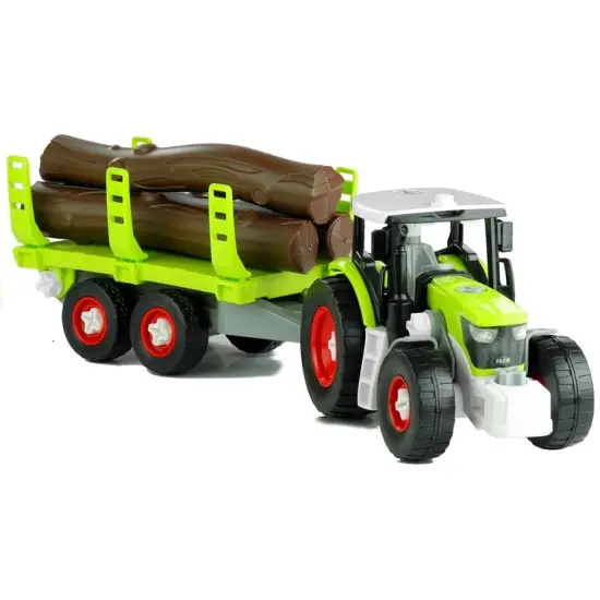 Assembly Tractor with Trailer for Wood 43 cm Žaisliniai automobiliai