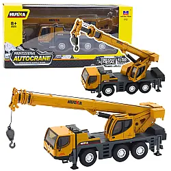 Geltonas kranas statybinė transporto priemonė