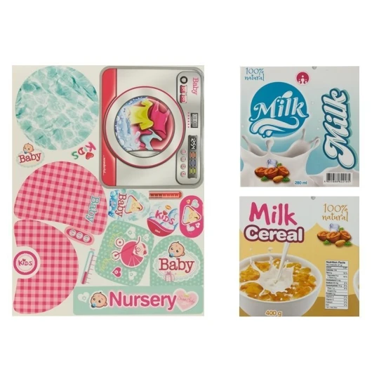 Kūdikių priežiūros rinkinys su skalbimo mašina Lėlės ir žaidimų rinkiniai