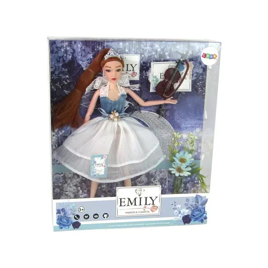 Lėlė Emilija su smuiku Lėlės ir žaidimų rinkiniai