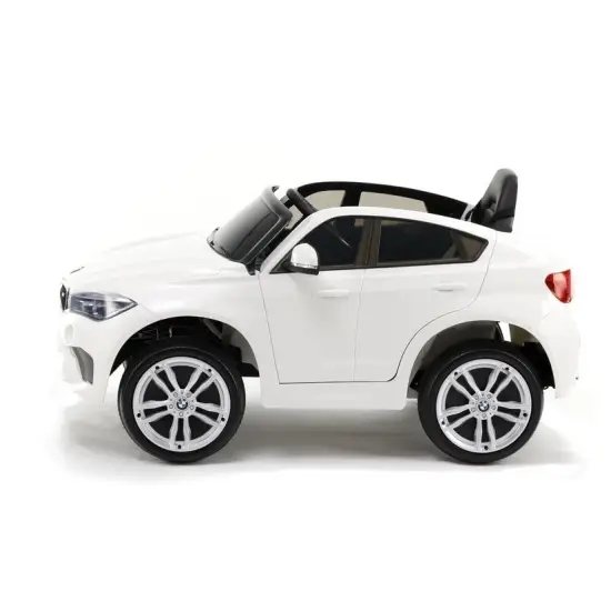Baltas BMW X6 elektrinis automobilis Elektrinės mašinėlės vaikams